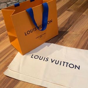 Louis Vuitton shopping bag and dust bag